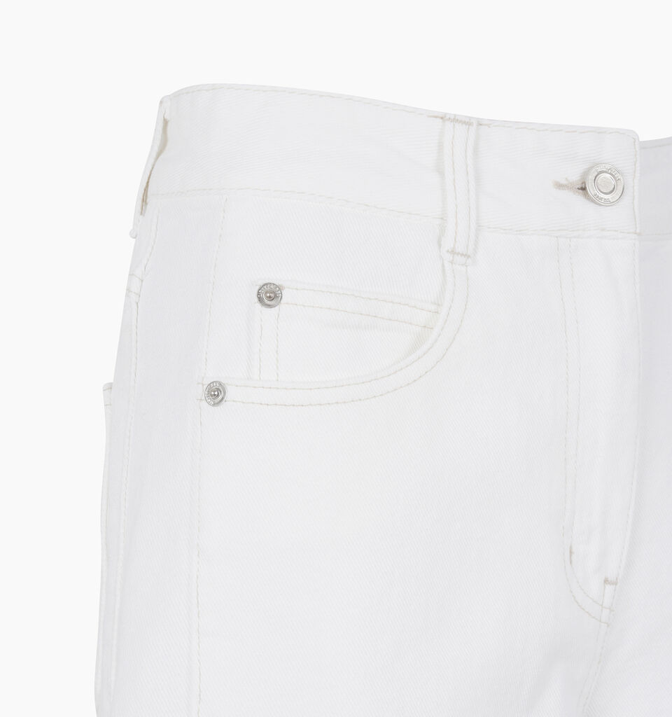 White denim bermudas - sisley k jeans shorts - White | Sisley K image number 3